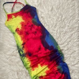 Tie dye maxi dress
